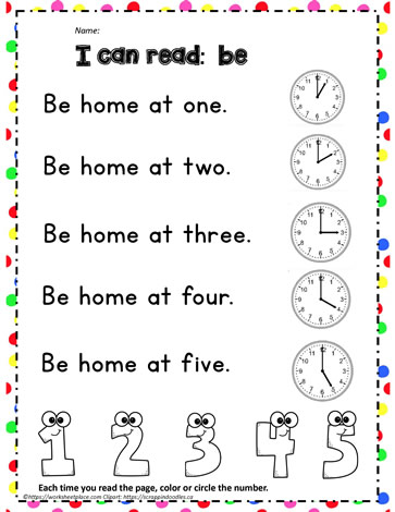 Sight Word to Read - be